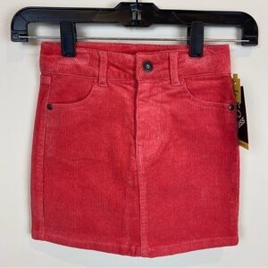 Art Class Kids‎ NWT Corduroy Mini Skirt Amaryllis Red Size S Pockets Adj. Waist